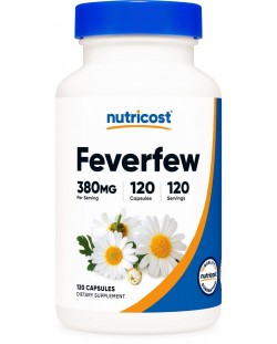 Feverfew, 380 mg, 120 капсули, Nutricost