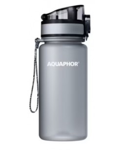 Филтрираща бутилка Aquaphor - City, 160025, 350 ml, сива