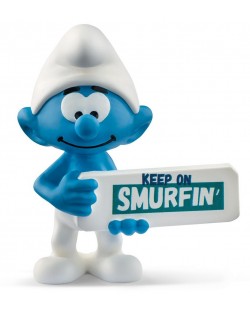 Фигура Schleich The Smurfs - Смърф с табелка „Смърфирай“