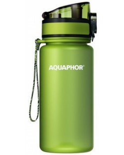 Филтрираща бутилка Aquaphor - City, 160023, 350 ml, зелена