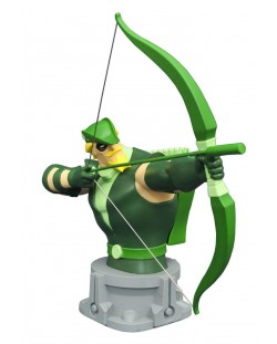 Фигура Justice League Unlimited Animated Bust - Green Arrow, 15 cm