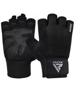 Фитнес ръкавици RDX - W1 Half+,  черни