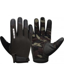 Фитнес ръкавици RDX - T2 Touch Screen Friendly,  черни/кафяви