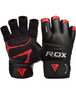 Фитнес ръкавици RDX - L7, размер S, червени/черни
