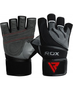 Фитнес ръкавици RDX - L4, размер L, сиви/черни
