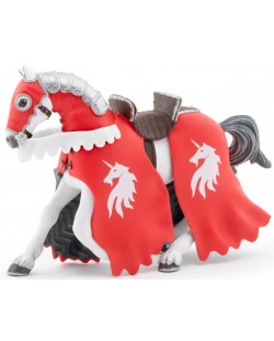 Фигурка Papo The Medieval Era - Рицарски кон, червен