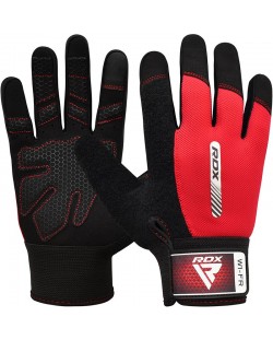 Фитнес ръкавици RDX - W1 Full Finger,  червени/черни