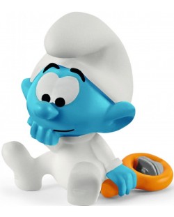 Фигурка Schleich The Smurfs - Бебе смърф с дрънкалка