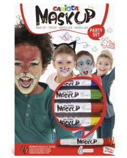 Флумастери за лице Carioca Mask up - 6 цвята