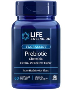 Florassist Prebiotic, 60 веге дъвчащи таблетки, Life Extension