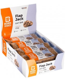 Flap Jack Oat Bar, шоколад с парченца, 12 броя, Born Winner