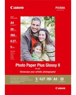 Фотохартия Canon - PP-201 Plus Glossy II, А4, 20 листа
