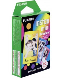 Фотохартия Fujifilm - за instax mini, Rainbow, 10 броя