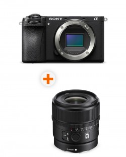 Фотоапарат Sony - Alpha A6700, Black + Обектив Sony - E, 15mm, f/1.4 G