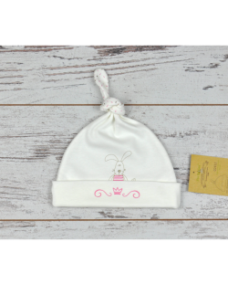 Бебешка шапка For Babies - Зайче, 0-3 месеца