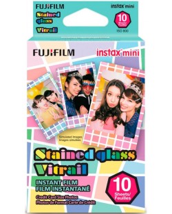 Фотохартия Fujifilm - за instax mini, Stained glass, 10 броя