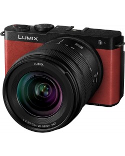 Фотоапарат Panasonic - Lumix S9, Lumix S 20-60mm f/3.5-5.6, червен