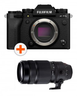 Фотоапарат Fujifilm - X-T5, Black + Обектив Fujinon XF 100-400mm F/4.5-5.6 R LM OIS WR
