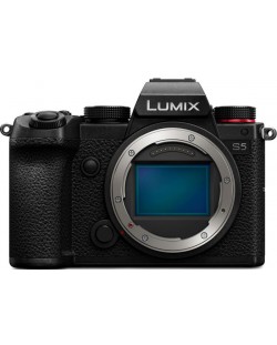 Безогледален фотоапарат Panasonic - Lumix S5, Black