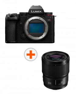 Фотоапарат Panasonic - Lumix S5 II, 24.2MPx, Black + Обектив Panasonic - Lumix S, 35mm, f/1.8