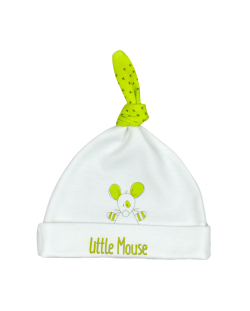 Бебешка шапка For Babies - Мишле, 0-3 месеца