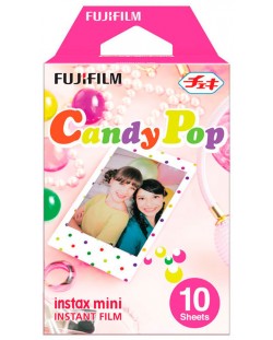 Фотохартия Fujifilm - за instax mini, Candy Pop, 10 броя