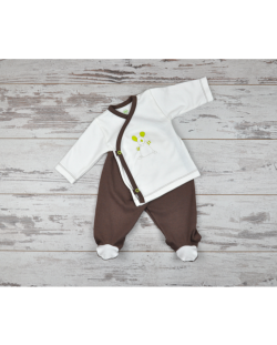 Сет камизолка и ританки For Babies - Мишле, 1-3 месеца