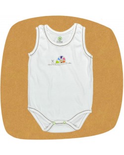 Бебешко боди потник For Babies - Цветно охлювче, 6-12 месеца
