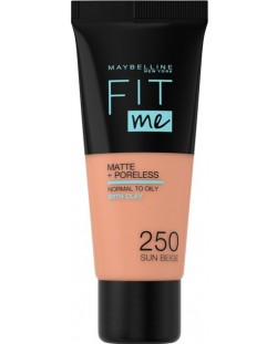 Maybelline Фон дьо тен Fit Me Matte, 250 Sun Beige, 30 ml