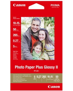 Фотохартия Canon - PP-201, A6, 10x15cm, 50 листа