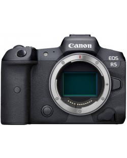 Безогледален фотоапарат Canon - EOS R5, Black