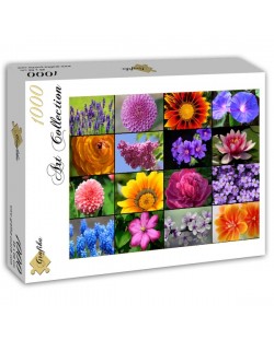 Пъзел Grafika от 1000 части - Колаж от пролетни цветя