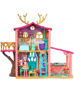 Игрален комплект Mattel Enchantimals - Къщата на Danesa Deer, с кукла и животинче