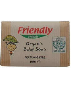 Бебешки сапун  Friendly Organic - С масло от ший и сладък бадем, 100 g