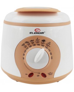 Фритюрник Elekom - EK - 216, 950W, 1 l, бял/оранжев