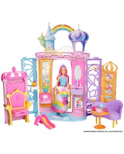 Игрален комплект Mattel Barbie Dreamtopia - Преносим замък за кукли Дъга
