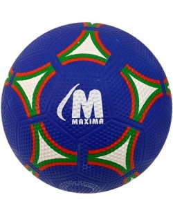 Футболна топка Maxima - гумена, размер 5, синя