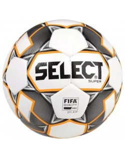 Футболна топка Select - FB Super FIFA Quality Pro, бяла/кафява