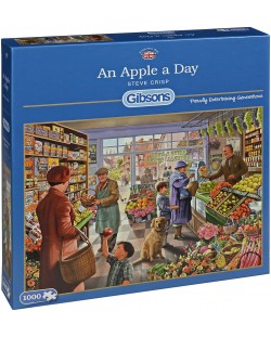 Пъзел Gibsons от 1000 части - Една ябълка на ден, Стив Крисп