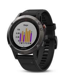 GPS часовник Garmin fenix 5 - сив с черна каишка