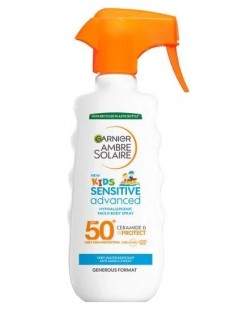 Garnier Ambre Solaire Kids Детски слънцезащитен спрей Sensitive Advance, SPF50+, 270 ml