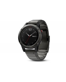 GPS часовник Garmin fenix 5 Sapphire - сив с метална каишка
