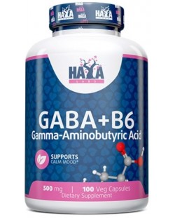 GABA + B6, 100 капсули, Haya Labs