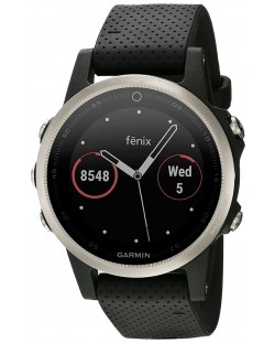 GPS часовник Garmin fēnix 5S - сребрист с черна каишка