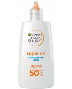 Garnier Ambre Solaire Слънцезащитен флуид с хиалуронова киселина, SPF50+, 40 ml