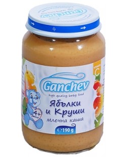 Млечна каша Ganchev - Ябълки и круши, 190 g