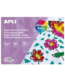 Блокче Apli - Гланцово,10 листа, различни цветове
