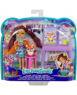 Игрален комплект Mattel Enchantimals - Арт Студио с Felicity Fox и Flick