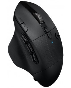 Гейминг мишка Logitech - G604 LightSpeed, лазерна, безжична, черна