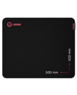 Гейминг подложка за мишка Lorgar - Main 325, XL, мека, черна/червена